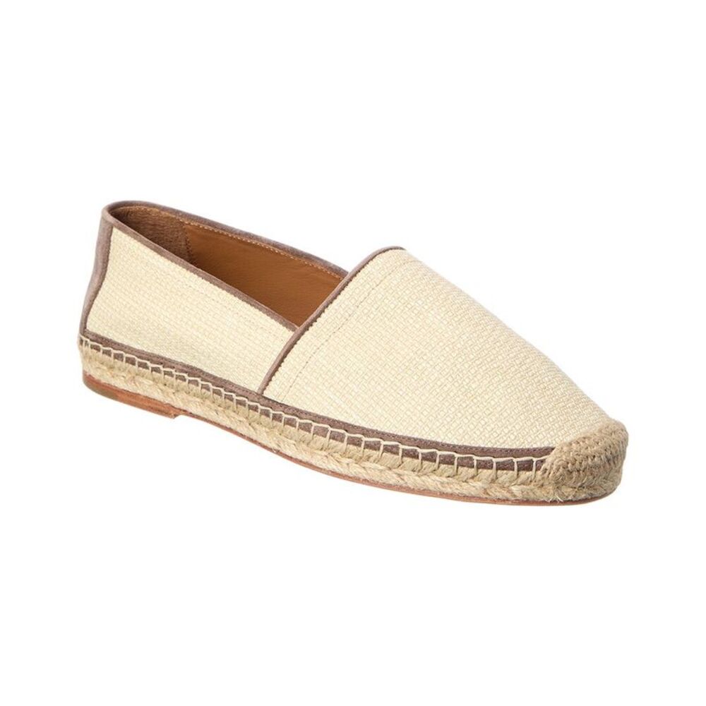 Brunello Cucinelli Suede & Raffia Espadrille, Grey